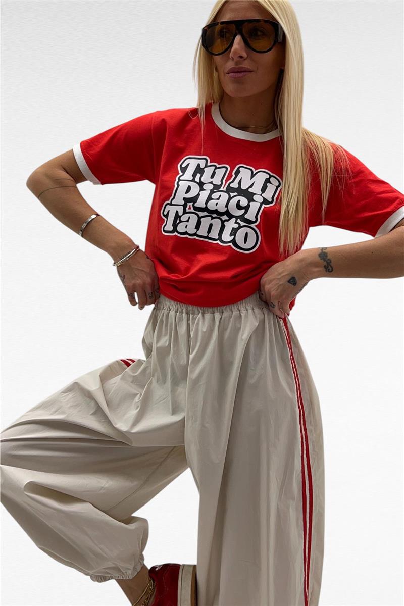 t-shirt con stampa tu mi piaci